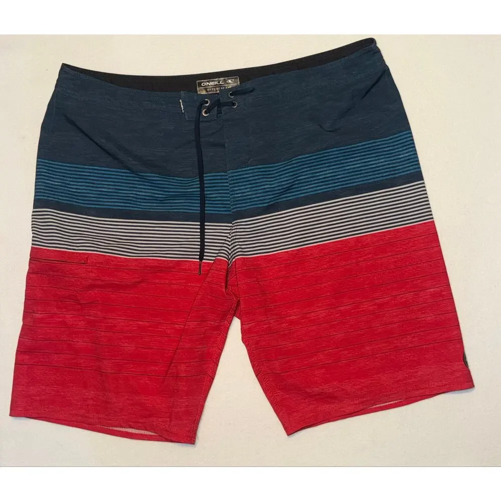 O’Neal hyperfreak heist red & white & blue  boardshorts